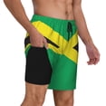 thumbnail image 1 of Mens Swim Trunks Jamaica National Country Flag Quick Dry Board Shorts with Compression Liner, 1 of 6