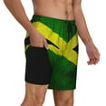 thumbnail image 1 of Mens Swim Trunks Jamaican Flag Quick Dry Board Shorts with Compression Liner, 1 of 1
