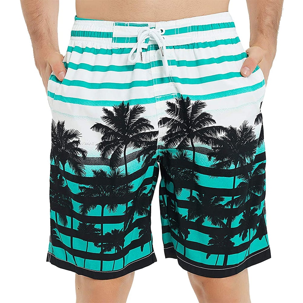 Mens Swim Trunks Long, Quick Dry Mens Boardshorts, 9 Inches Inseam Mens