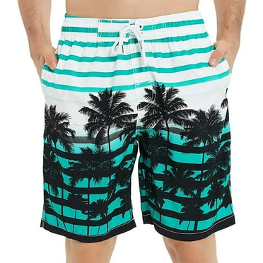 Mens Swim Trunks Long, Quick Dry Mens Boardshorts, 9 Inches Inseam Mens Bathing Suits with Mesh Lining