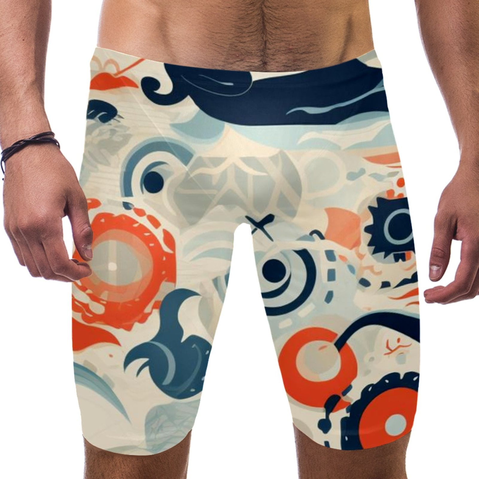 Mens Swim Trunks Men Bathing Suit Whales Rudder Anchor Ship M - Walmart.com