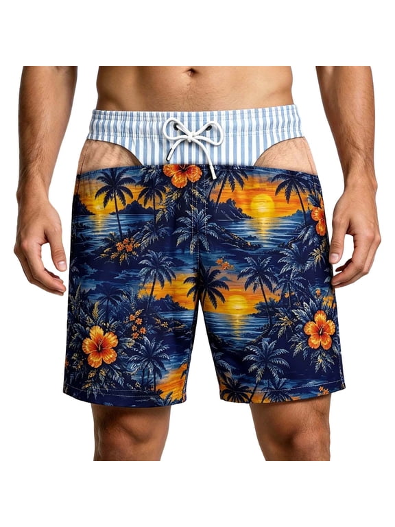 Mens Swim Trunks Patriotic Funny Mens Swim Trunks American Flag Personalized Novelty Hairy Leg Pattern Beach Shorts Quick Dry Swim Trunks for Men Summer Pool Party Gag for Boyfriend Husband