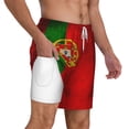 thumbnail image 1 of Mens Swim Trunks Portugal Flag Art Flags Quick Dry Board Shorts with Compression Liner, 1 of 6