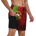 thumbnail image 1 of Mens Swim Trunks Portugal Portuguese Flag Quick Dry Board Shorts with Compression Liner, 1 of 6