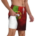 thumbnail image 1 of Mens Swim Trunks Portugal Portuguese Flag Quick Dry Board Shorts with Compression Liner, 1 of 6