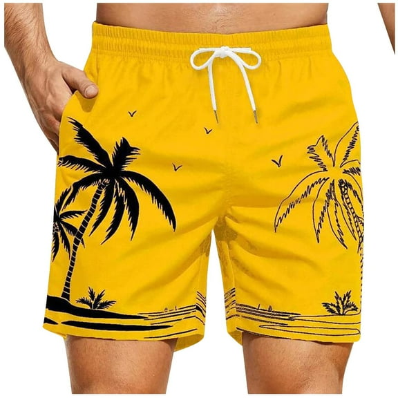 Mens Swim Trunks Quick Dry Bathing Suits Summer Holiday Beach Board Shorts with Pockets Surf Boardshorts