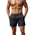 thumbnail image 1 of Mens Swim Trunks Quick Dry Beach Relaxed Fit Comfort Shorts with Pockets Pull on Soft Lounge Drawstring Sweatpant Black M, 1 of 9