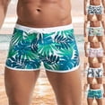 thumbnail image 1 of Mens Swim Trunks Quick Dry Beach Shorts All Over Print Flat Leg Swimwear Summer Bathing Suits Pink L, 1 of 6