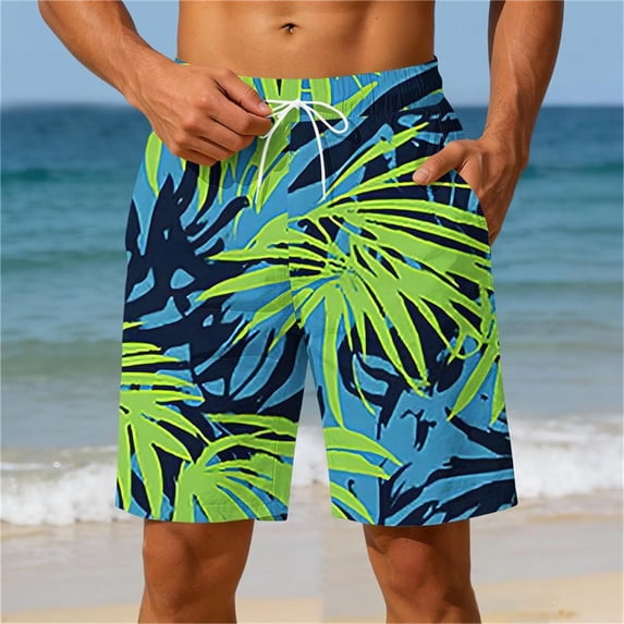 Mens Swim Trunks Quick Dry Board Shorts Breathable Fit Print Beach Shorts Swimwear Bathing Suits