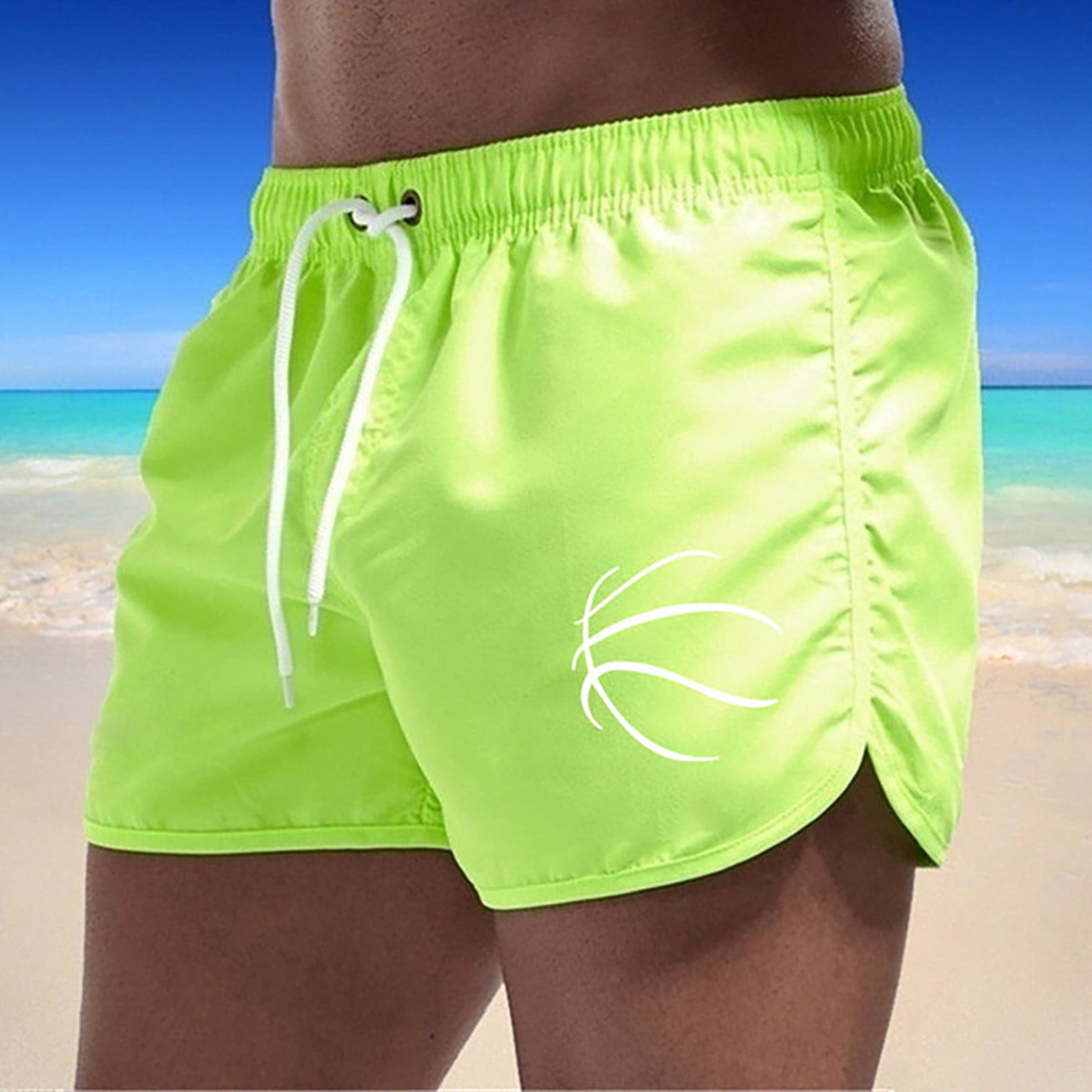 Mens Swim Trunks Quick Dry Men's Spring And Summer Splicing Swimming ...