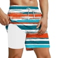 thumbnail image 1 of Mens Swim Trunks Summer Printed Quickly Dry Drawstring Swimsuit Funny Beach Shorts with Compression Liner (XL, Orange), 1 of 5
