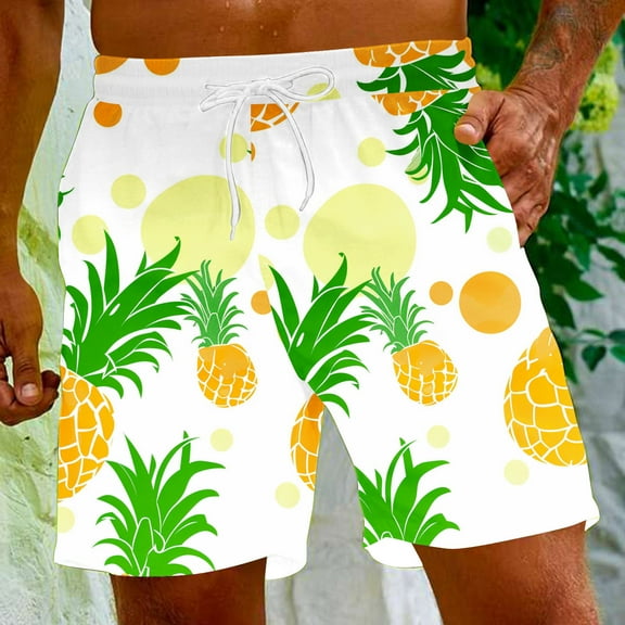 Mens Swim Trunks Swim Shorts Men Men's Special Print Beach Casual Trouser Shorts Pants Ndbuld Multicolor M
