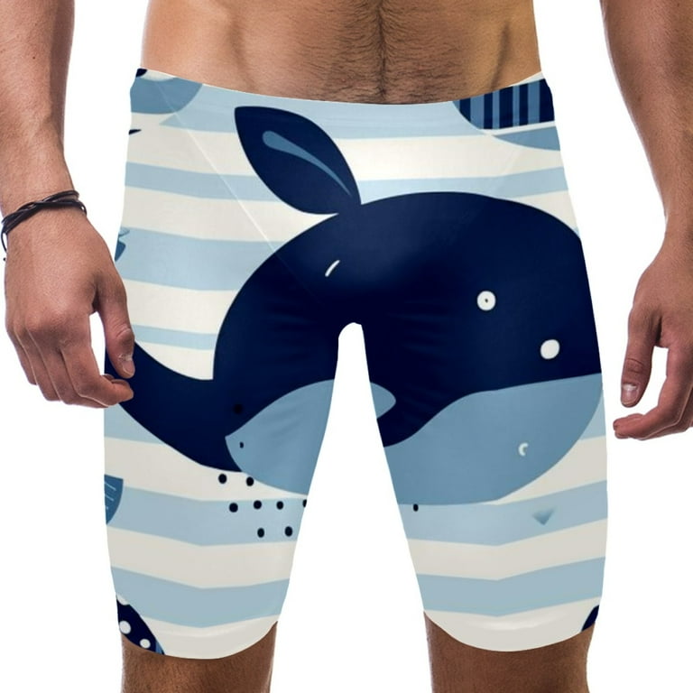 Mens Swim Trunks Swim Trunks Men Mens Bathing Suit Anchor Stripe Anchor Whales M Walmart