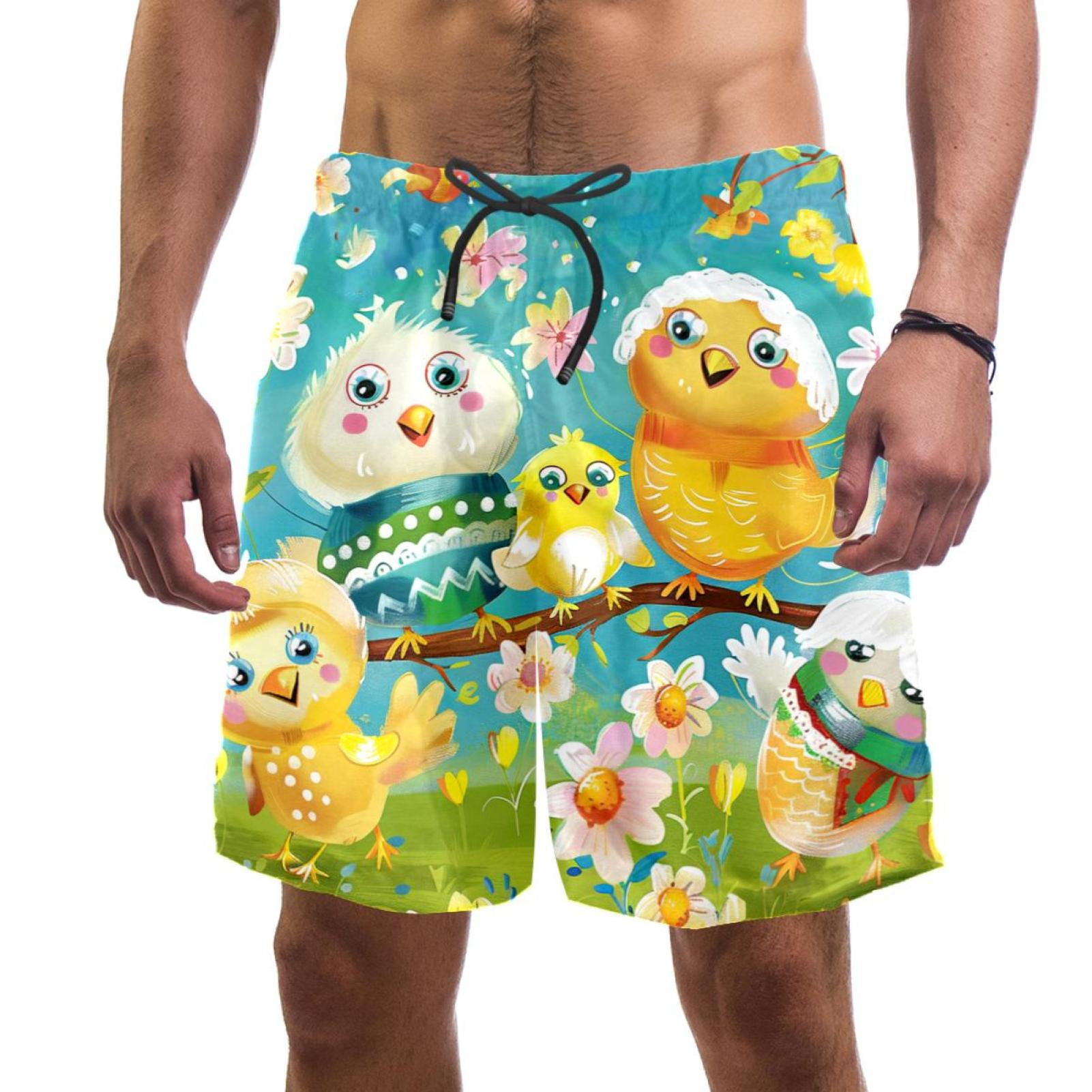 Mens Swim Trunks, Swimming Trunks for Men, Mens Swim Shorts, Chicken ...