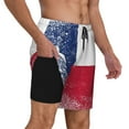 thumbnail image 1 of Mens Swim Trunks Texas Flag Quick Dry Board Shorts with Compression Liner, 1 of 6