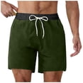 thumbnail image 1 of Mens Swim Trunks with Compression Liner 2 in 1 Quick Dry Bathing Suit Beach Shorts with Zipper Pockets, 1 of 8