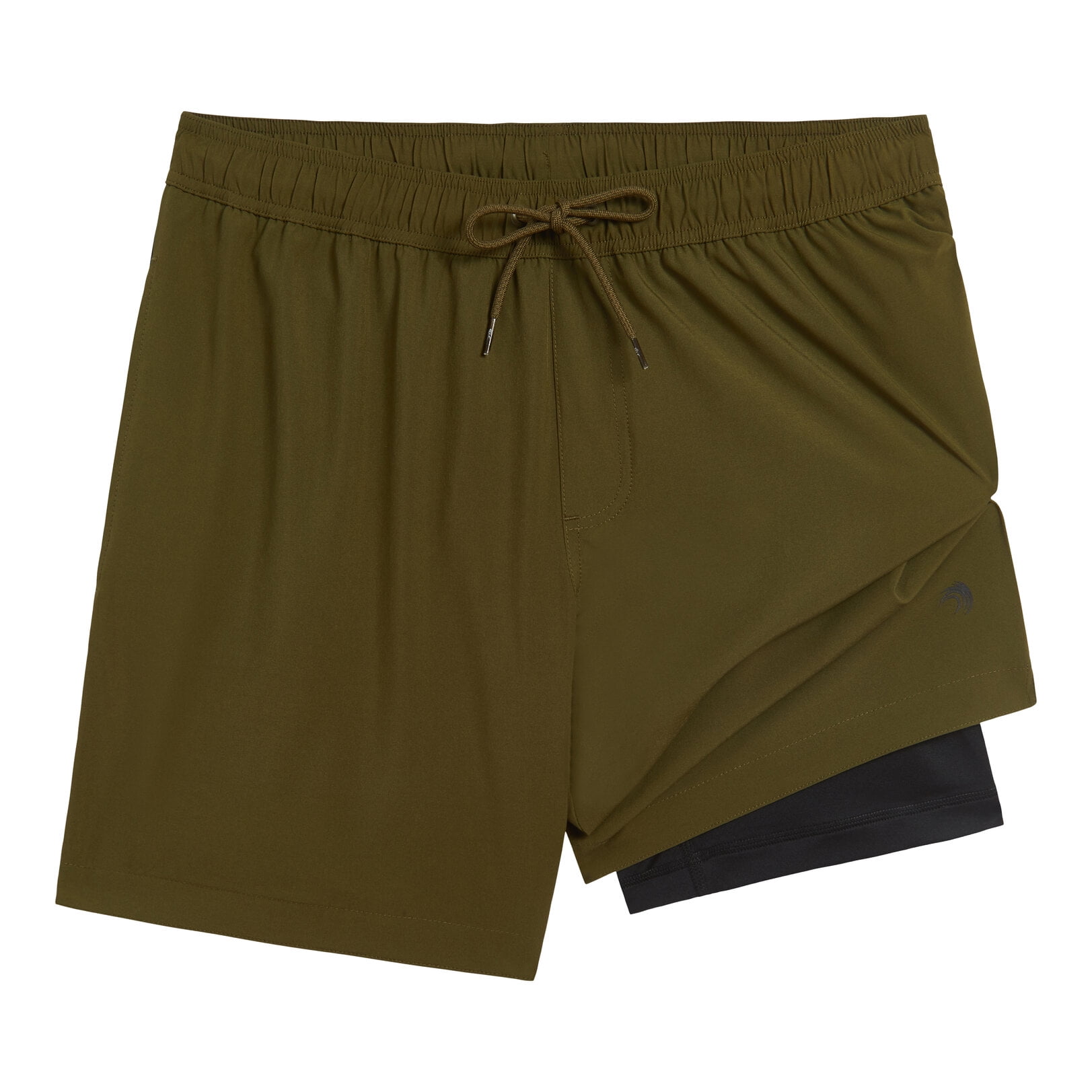 Mens Swim Trunks with Compression Liner Anti Chafing 7 inch inseam