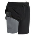 thumbnail image 1 of Mens Swim Trunks with Compression Liner Anti Chafing 7 inch inseam Stretch Quick Dry Swim Shorts with Phone Pocket, 1 of 4