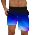 thumbnail image 1 of Mens Swim Trunks with Compression Liner Fashion Print Shorts Elastic Waist Drawstring Beach Shorts, 1 of 7
