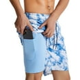 thumbnail image 1 of Mens Swim Trunks with Compression Liner Quick Dry Bathing Suits Shorts with Pockets - S, 1 of 6