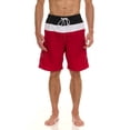 thumbnail image 1 of Mens Swim Trunks with Compression Lining - Quick Dry Microfiber Swim Shorts Bathing Suit - Mens Board Shorts Swimwear-5114-Rd-Blk-2XL, 1 of 2