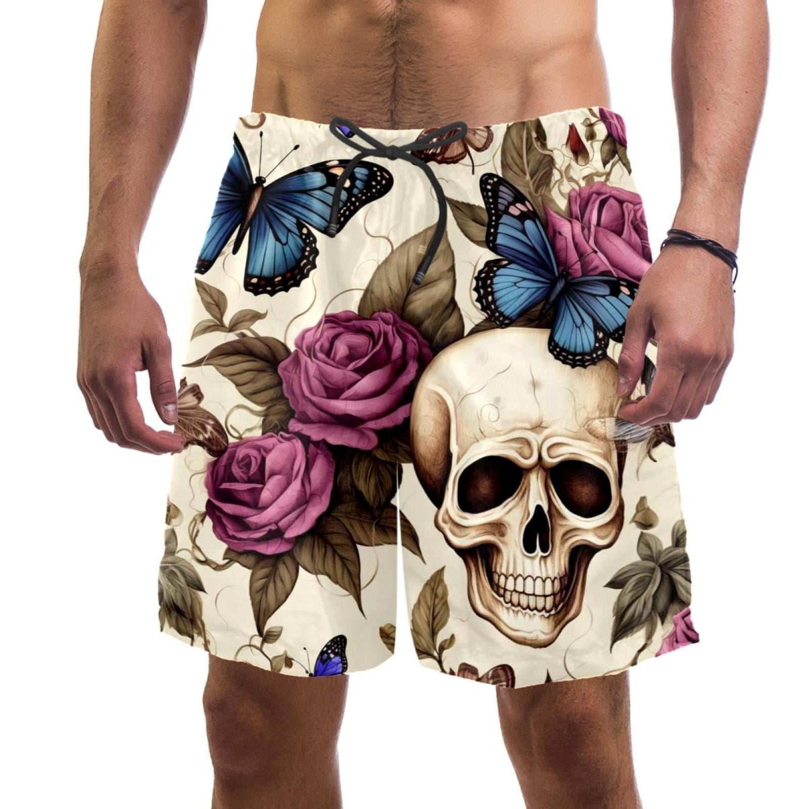 Mens Swimming Shorts Adustable Draswstring Elastic Board Surfing Shorts