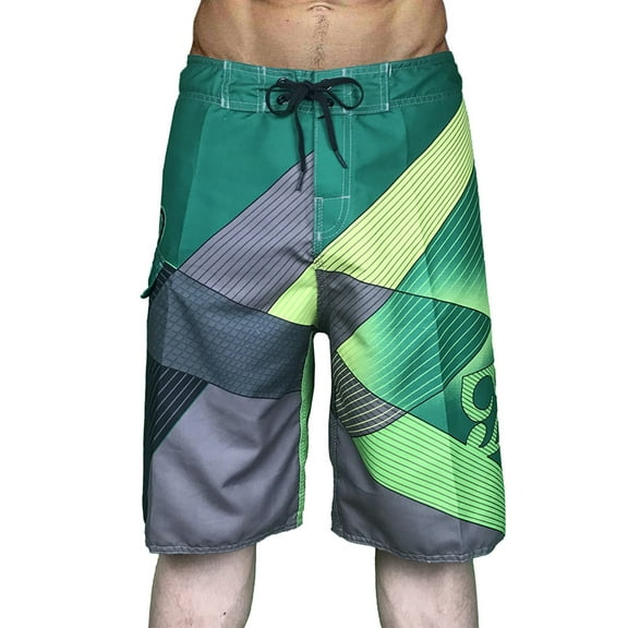 Mens Swimming Shorts Quick Dry Beach Trunks Swimwear Shorts with Elastic Waist and Pockets