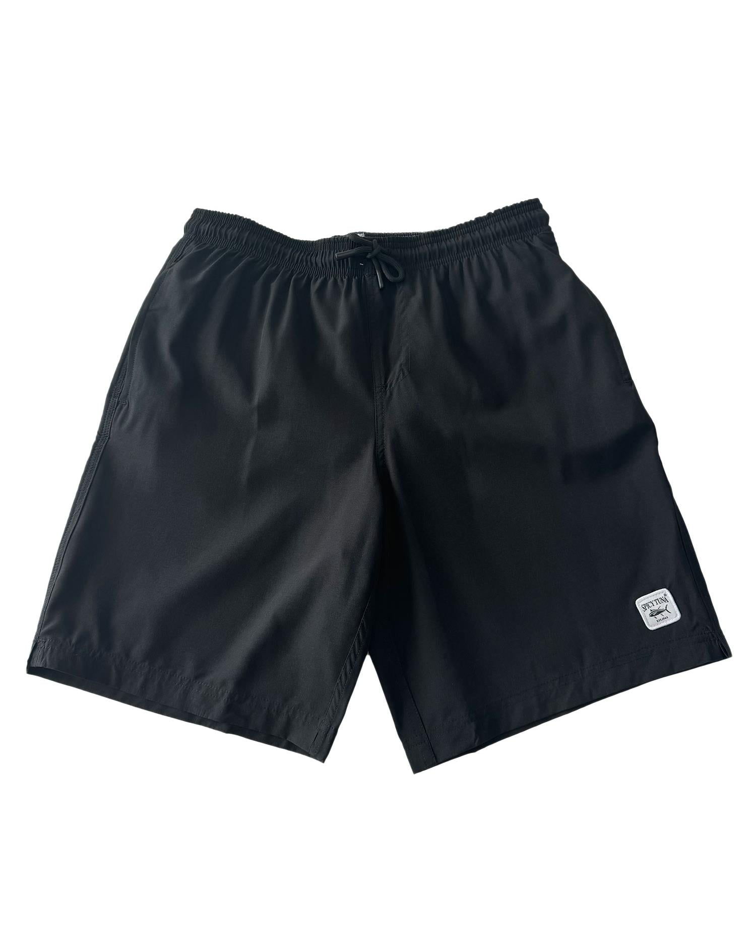 Mens Swimming Trunks Lounge Boxer Shorts Elastic Boxers Swimwear 4 Ways Stretch 19 Inch Outseam, Black 4W 19 Outseam, Size: X-Large, Spicy Tuna