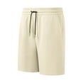 thumbnail image 1 of Mens Swimming Trunks Mens Beach Shorts Men's Solid Color Casual Beach Daily Outdoor Shorts Ndbuld Deal of The Week Beige XL, 1 of 6