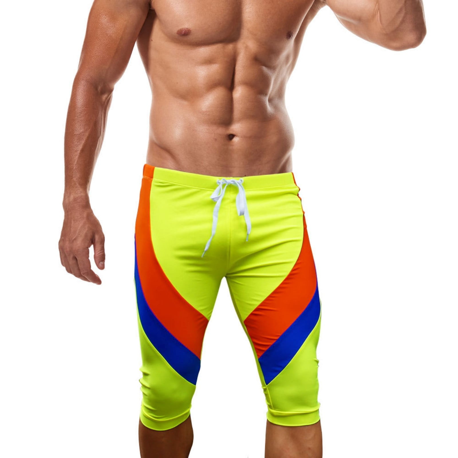 Mens Swimming Trunks Quick Dry Male Summer Cool Sports Colorful Fit Beach Shorts Triangle