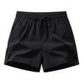 thumbnail image 1 of Mens Swimming Trunks With Compression Liner 2 In 1 Quick-Dry Swim Shorts With Pockets Black M, 1 of 3