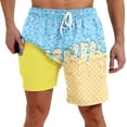 thumbnail image 1 of Aideaone Mens Swimming Trunks with Compression Liner Swim Shorts 7 inch Quick Dry Bathing Suit Anti Chafe Boardshorts, 1 of 6