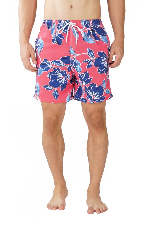 Mens Swimsuit - Compression lining Swim trunk - Floral Boardshorts-5170-Pri2-L