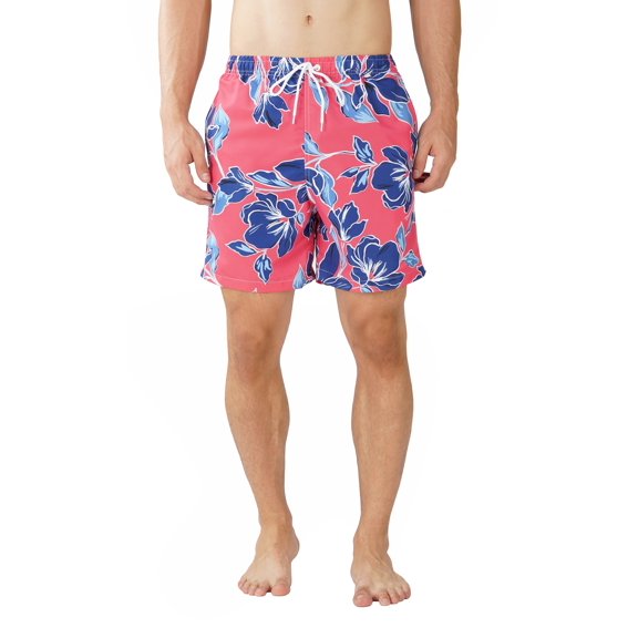 Mens Swimsuit - Compression lining Swim trunk - Floral Boardshorts-5170-Pri2-XL