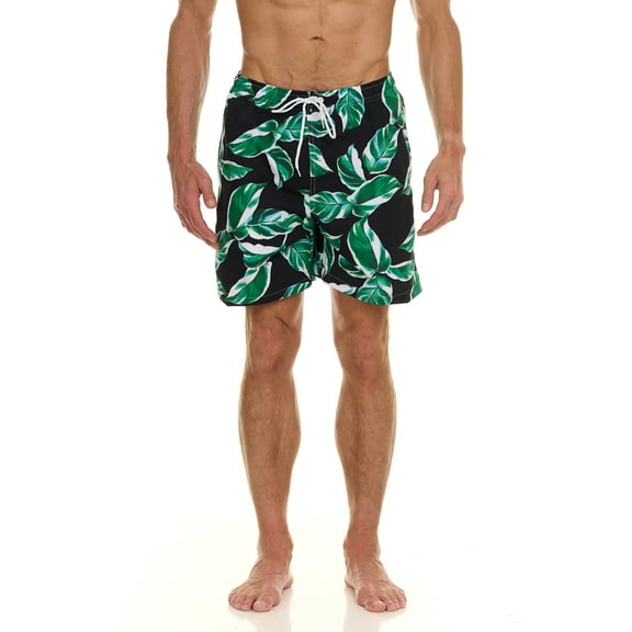 Mens Swimsuit - Compression lining Swim trunk - Floral Boardshorts-5170-Pri4-M