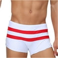 thumbnail image 1 of Mens Swimwear Bottom Striped Boxer Shorts Quick Drying Bikini Bottom for Spring Pool Beach Party, 1 of 8