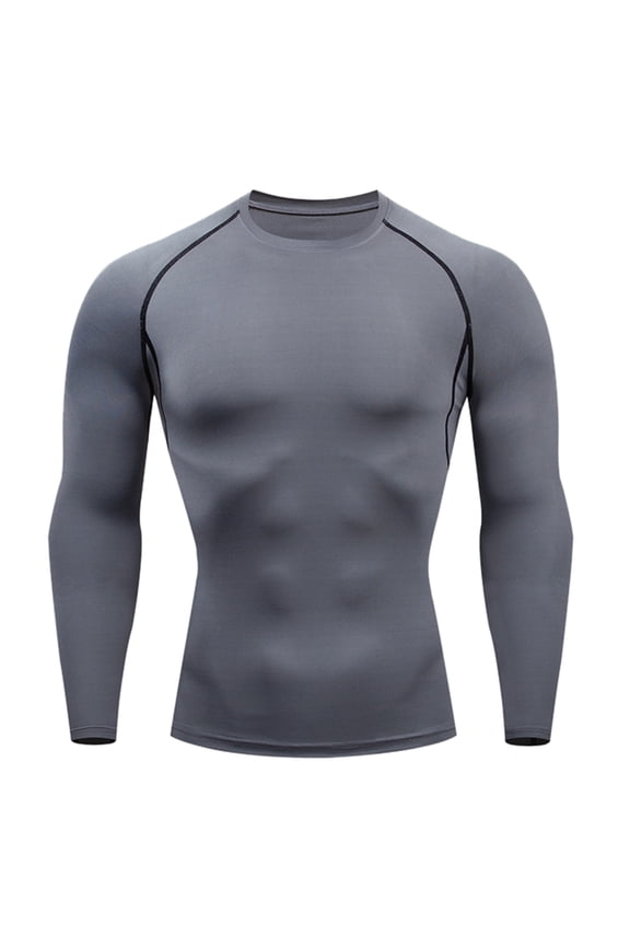 Mens T Shirt Fitness Long Sleeve Running Sports T Shirt Men Thermal Muscle Gym Compression Clothes