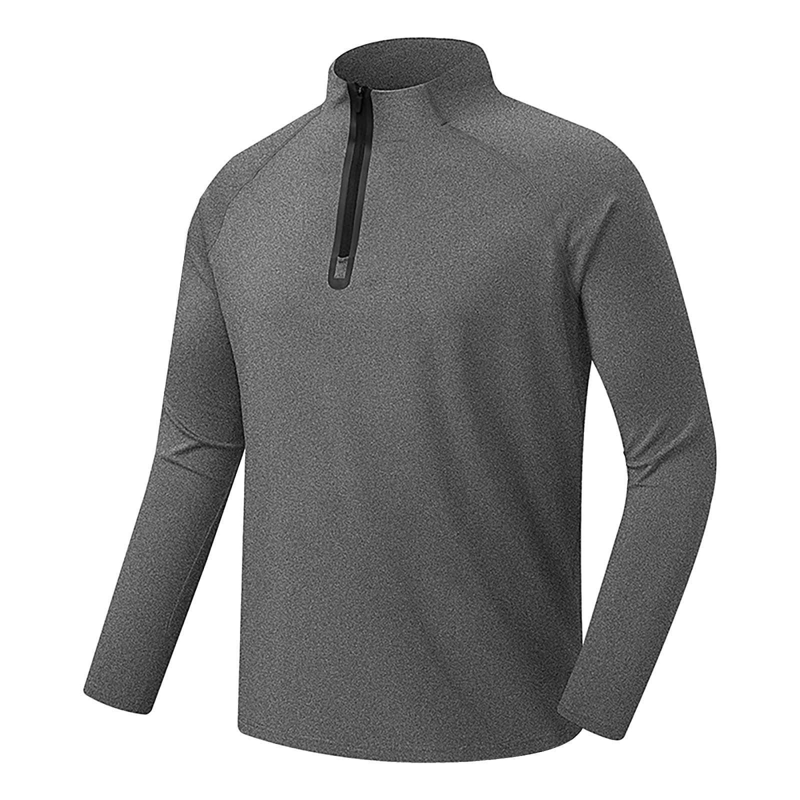 Mens T Shirt Half Zip Sports Long Sleeve Autumn/Winter Sweater Shooting