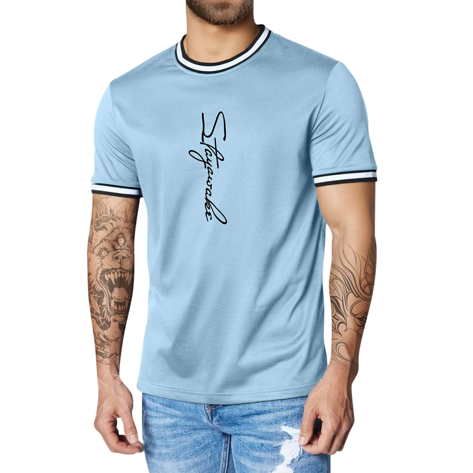 Mens T Shirt Pack Men Shirts Mens Summer Muscle Fitness Personality