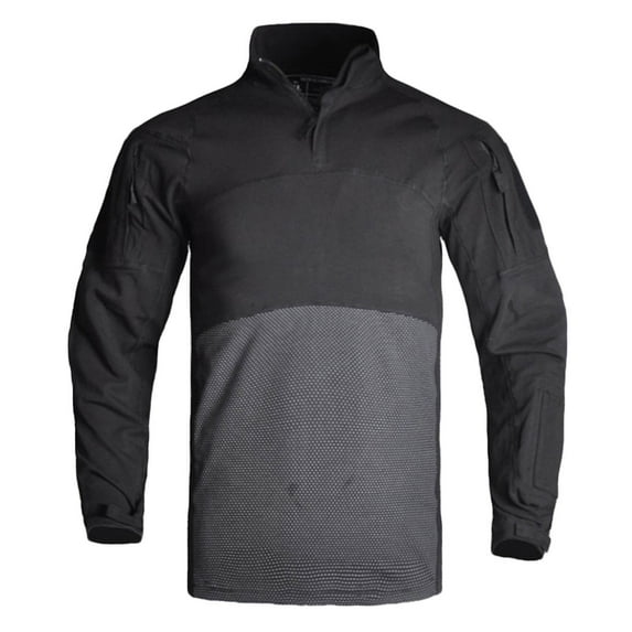 Mens T Shirt,Solid Color Long Sleeve 1/4 Zipper Stand Collar Mesh Breathable Quickly-Dry Sport Training Tops Men Outdoor Workout Tactical Combat Shirts Fall Winter Fitness Tees S-3XL