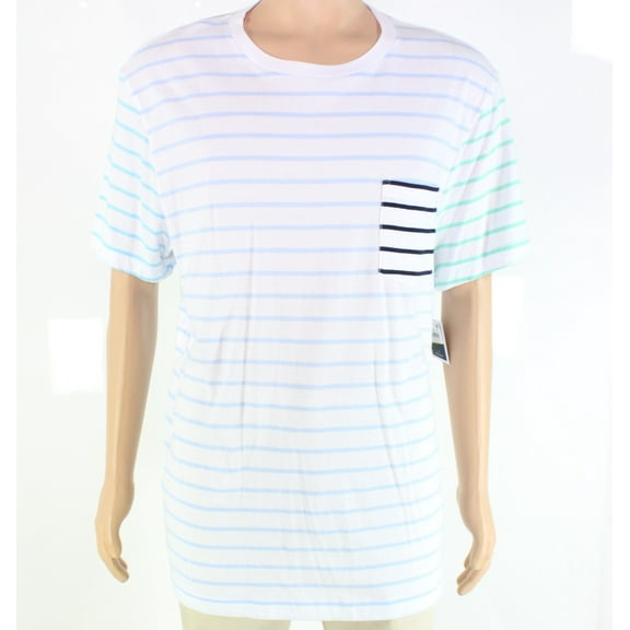 Mens T-Shirt Striped Crewneck Graphic Tee $24 2XL