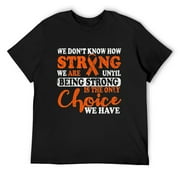 Mens T Shirt Strong Is The Only Choice Leukemia Awareness Graphic Pullover Hoodie Black Small