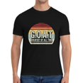 Mens T Shirt Vintage Retro G.O.A.T Greatest Of All Time Tee Black X