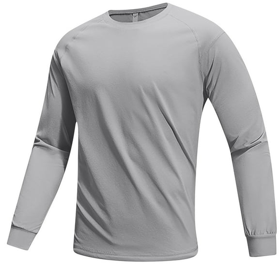 Mens T Shirt Wicking Short and Long Sleeve Casual Loose Crewneck Athletic Golf Hiking Running Workout Tee Shirts,Gray 1,XL