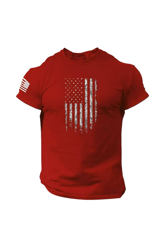 Mens T-Shirts 4Th of July Summer Us Flag Logo Casual Fitness 3D Printed Short Sleeved T Shirt Tee