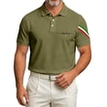 thumbnail image 1 of Mens T Shirts Arrival Italian National Day Theme Print Beach Clothes for Men,Green,M, 1 of 4