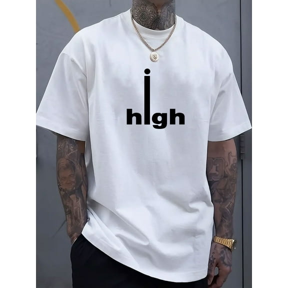 Mens T Shirts Casual Hipster Hip Hop Longline Crewneck Tee Shirts Boys Sale White XXL