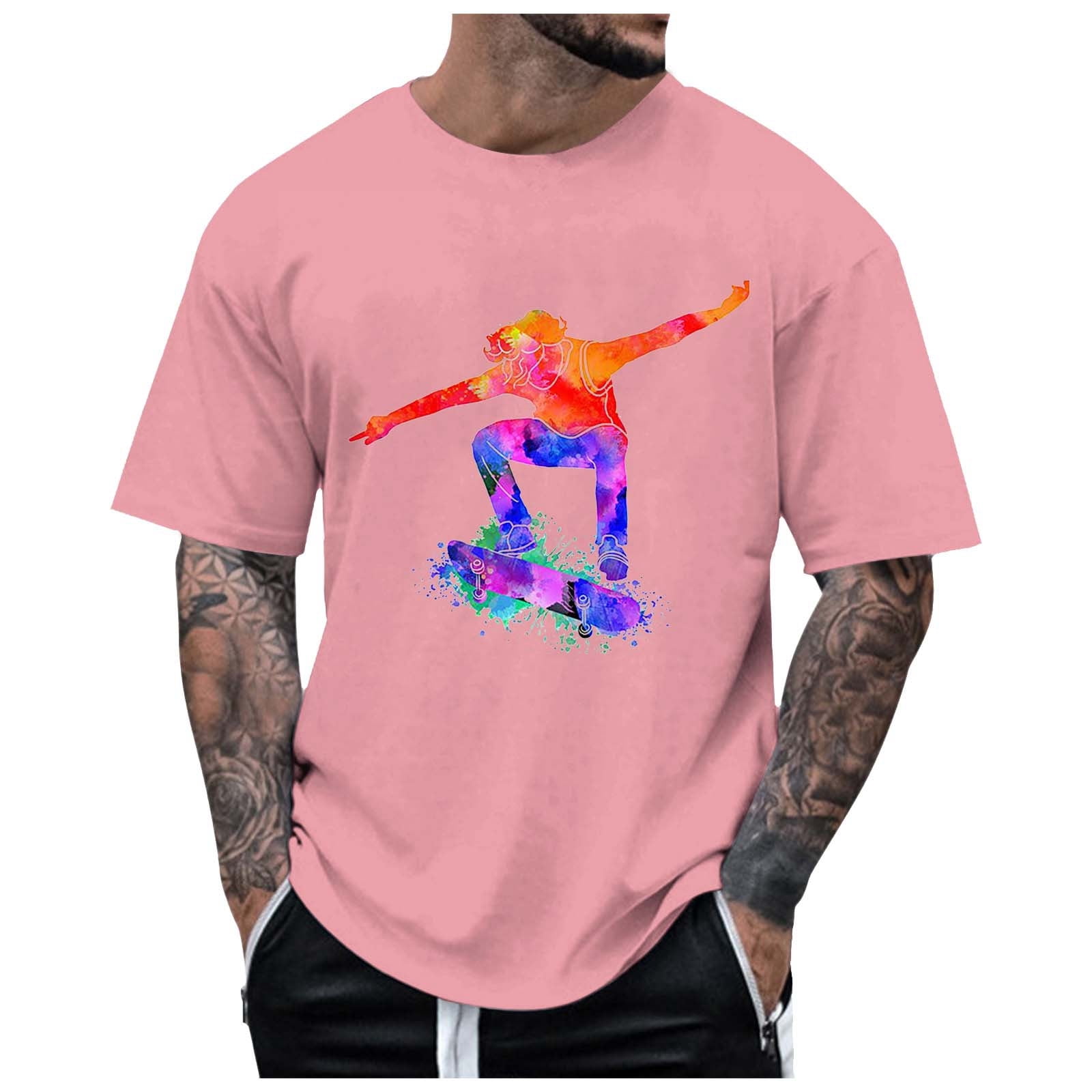 Mens T Shirts Casual,Men's Summer Home Short Sleeved Round Neck Short