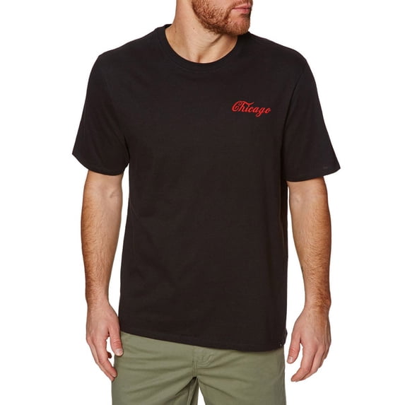Mens T-Shirts Chicago City - IL Embroidered Short Sleeve Classic Basic T Shirt for Men