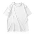 thumbnail image 1 of Mens T-Shirts Cotton,Oversized Tshirts for Men Crewneck Solid Color Tees Basic Short Sleeve Loose Fit Tops, 1 of 8